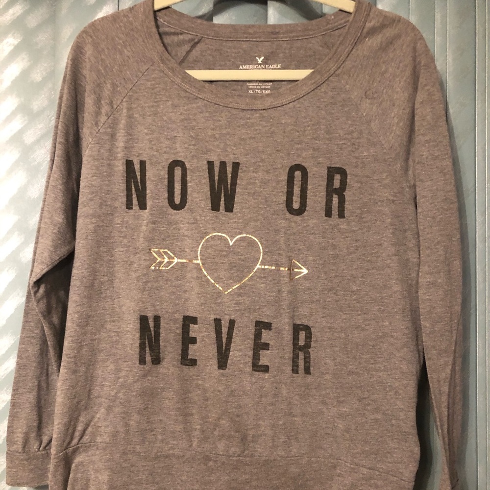 Grey Aeropostale long sleeve top.